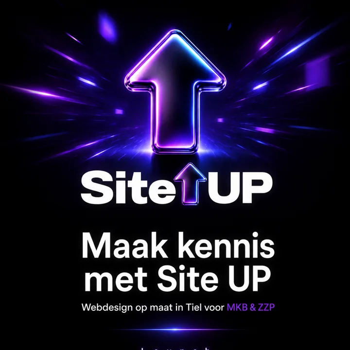 Advertentie voor Site UP: maak kennis met Site UP, webdesign op maat in Tiel.