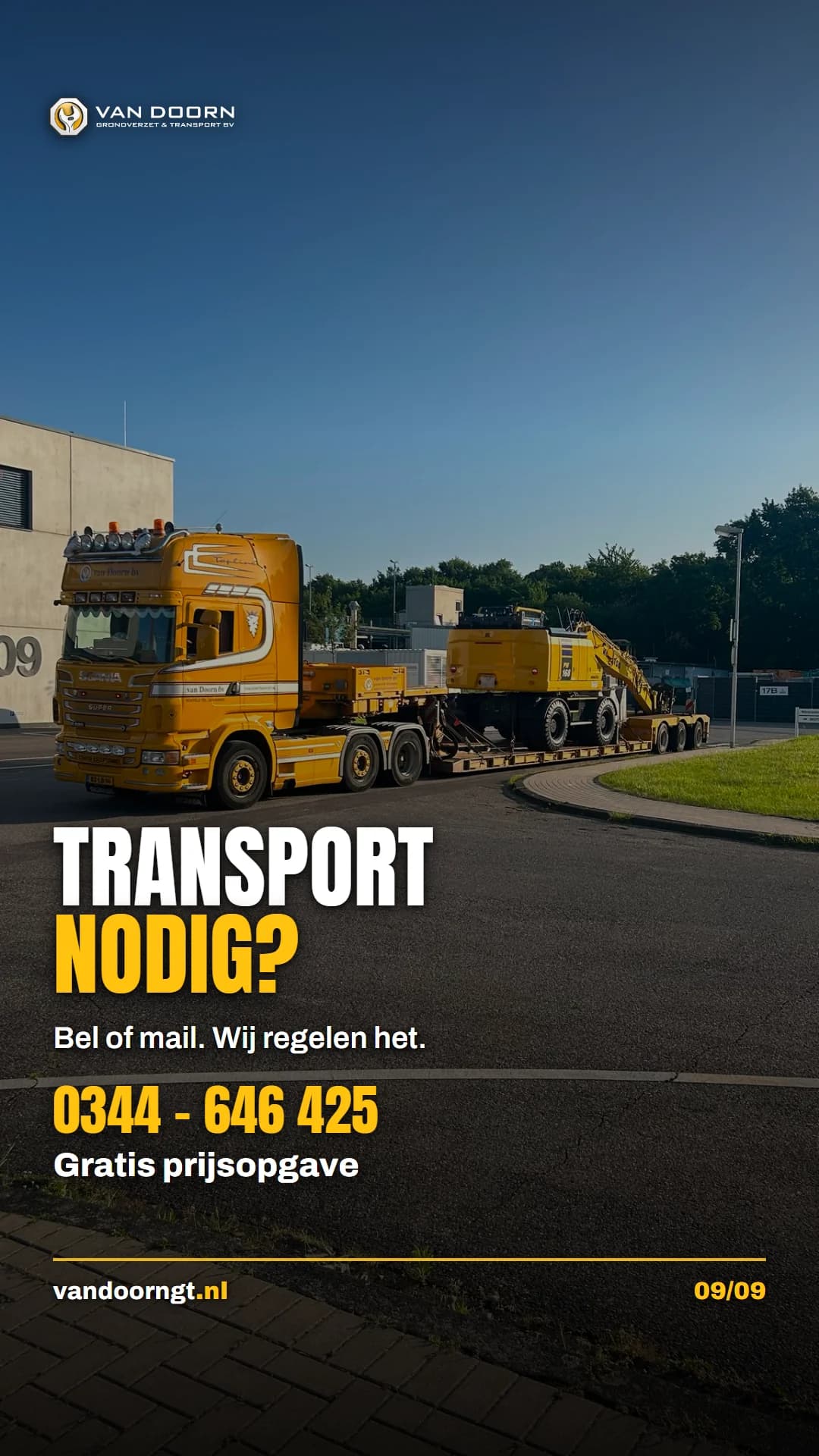 Advertentie Van Doorn — transport op de weg (story)
